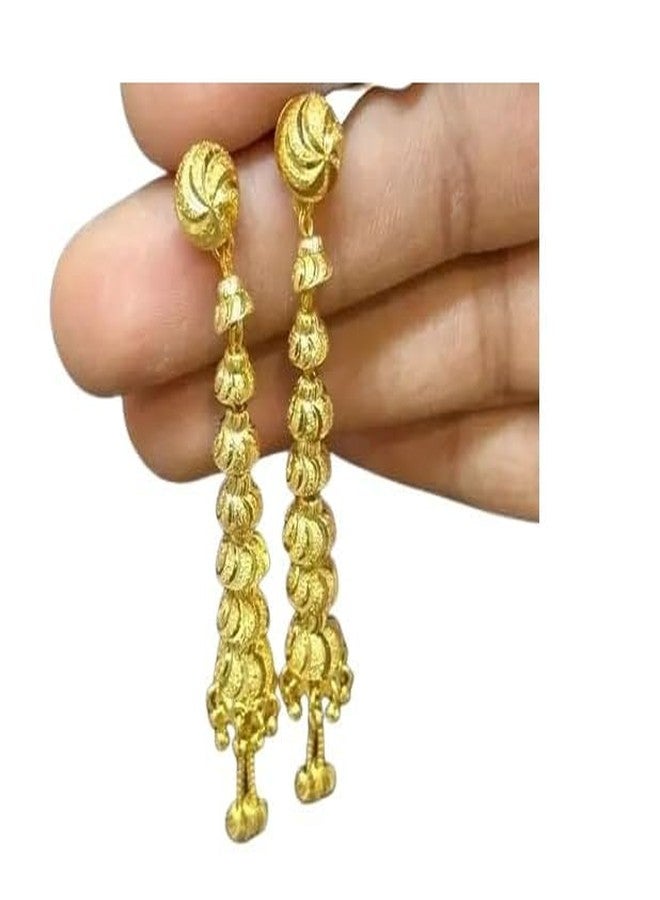 Bhumi Creation Beautiful 2 gram gold forming yearring sui dhagaFor any occasion - Image 5