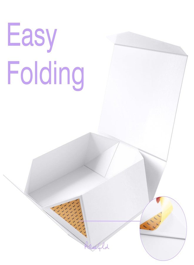 ROSEGLD Extra Large Gift Box 20x16x7.2 Inches, Giant White Magnetic Gift Box with lids for Presents, Bridesmaid Proposal Box (Glossy White - Image 5