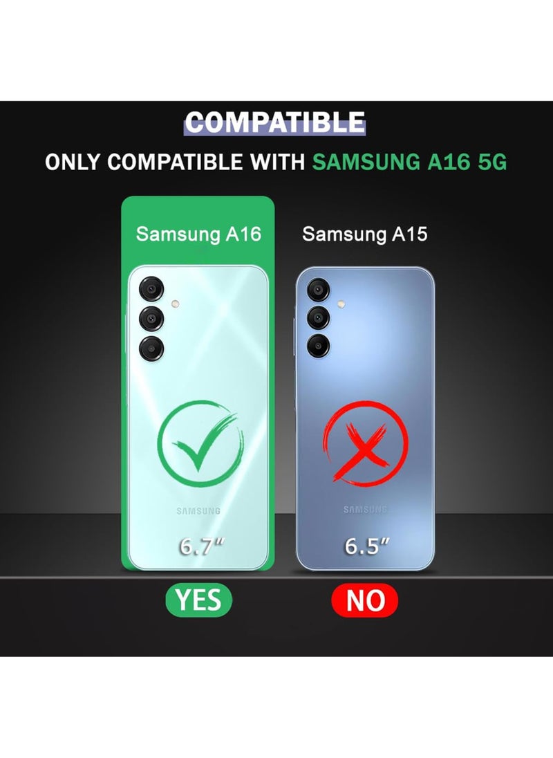 Waldic - COMBO OFFER Samsung Galaxy A16 Case with Tempered Screen Protector | Designed for Samsung Galaxy A16 Case | Slim Flexible TPU Airbag Bumper Shock Absorption Rubber Soft Silicone Case Cover with Premium Tempered Glass Screen Protector Fit for Samsung Galaxy A16 - Image 1