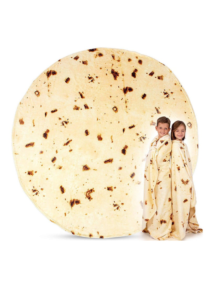 KUYING Digital Printed Pancake Blanket Flannel Nap Double-sided Blanket 