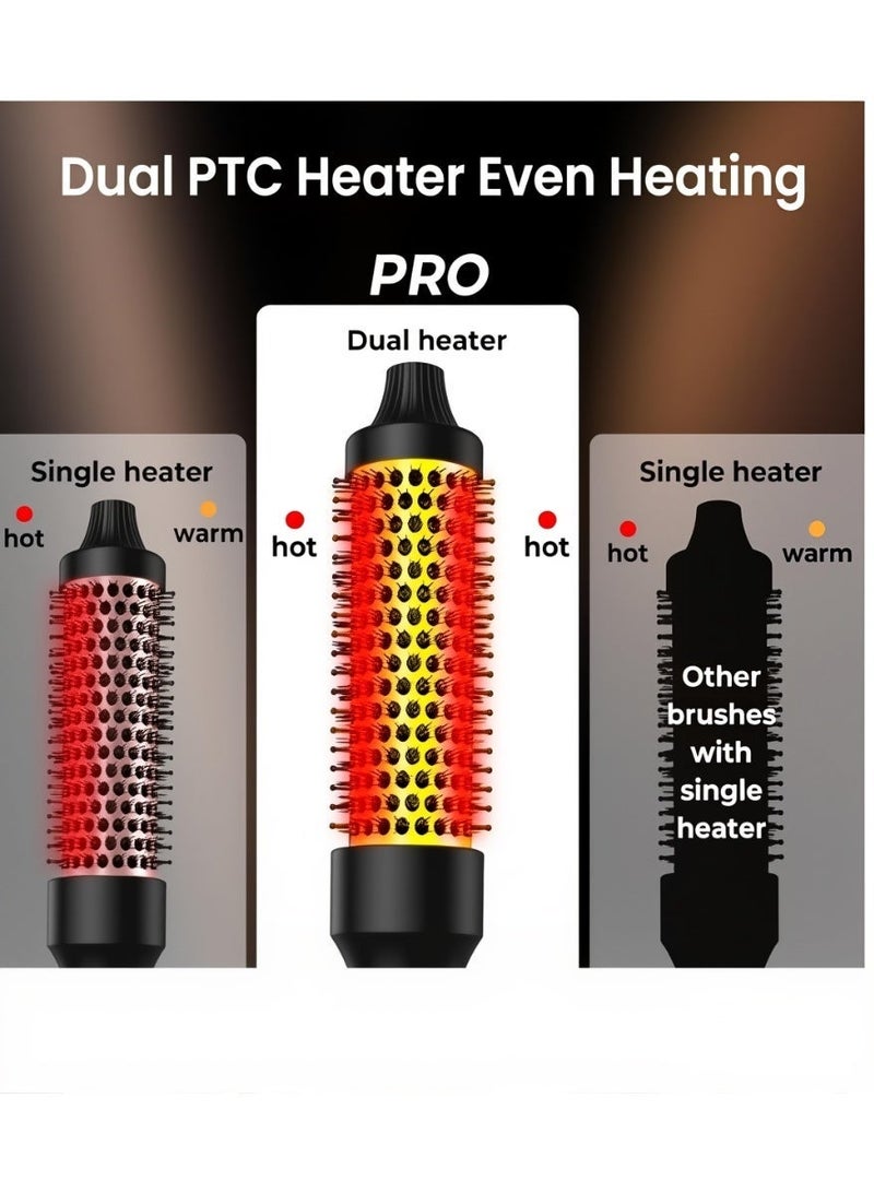 روينغدا فرشاة شعر حرارية، فرشاة تجعيد الشعر المسخّنة 32 مم للحصول على شعر أملس مثالي وتجعيدات كثيفة - جهد مزدوج، تسخين سريع لمدة 30 ثانية، تقنية التورمالين الأيونية الخزفية، استشوار شعر بدون صوت - Image 5