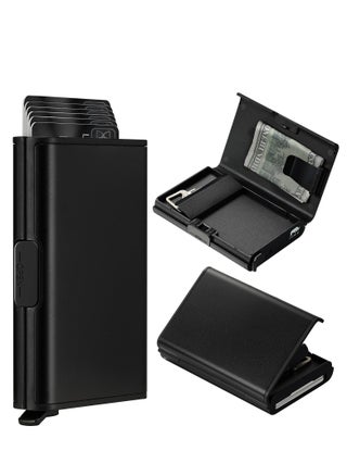 Smart-Wallet for Men Slim-Minimalist, Rfid Wallet for Men, Pop Up Wallet, Credit Card Holder Wallet with Money Clip, Additional Enclosed Space, RDIF Blocking Technology, Sturdy plastic (Black) - pzsku/ZAFDBAF982D0EE8D32A6DZ/45/_/1723025521/0f2ac316-33a9-4b5d-ad91-12eba8224abe