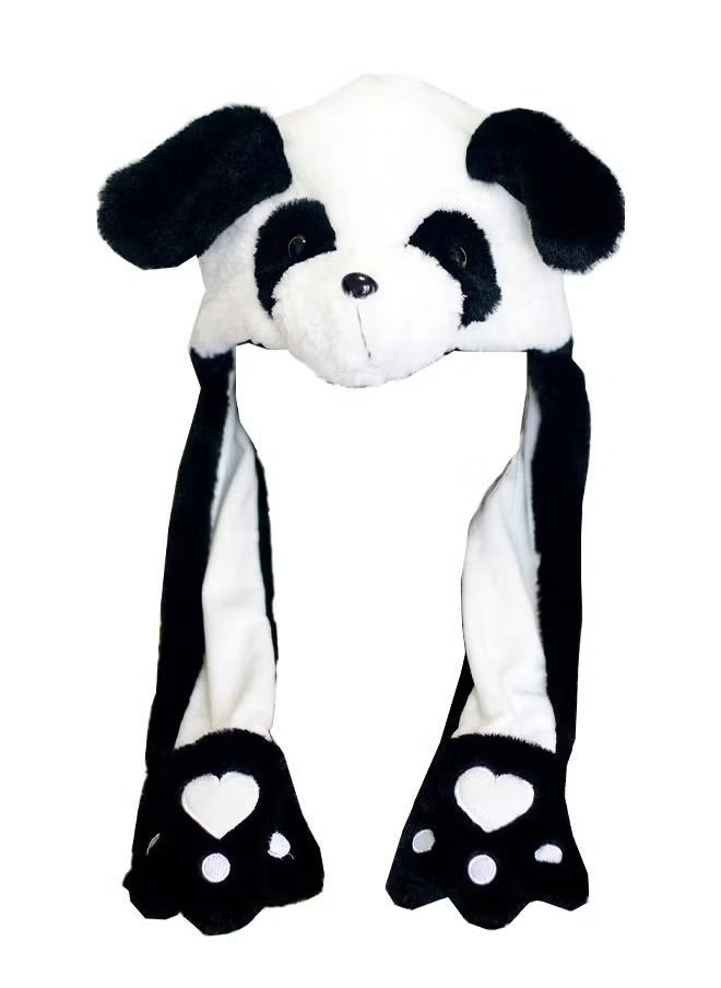 Realfrog Animal Panda Hat with Ears Moving Jumping Pop Up Beating Plush Ear Panda Hat  - Image 5