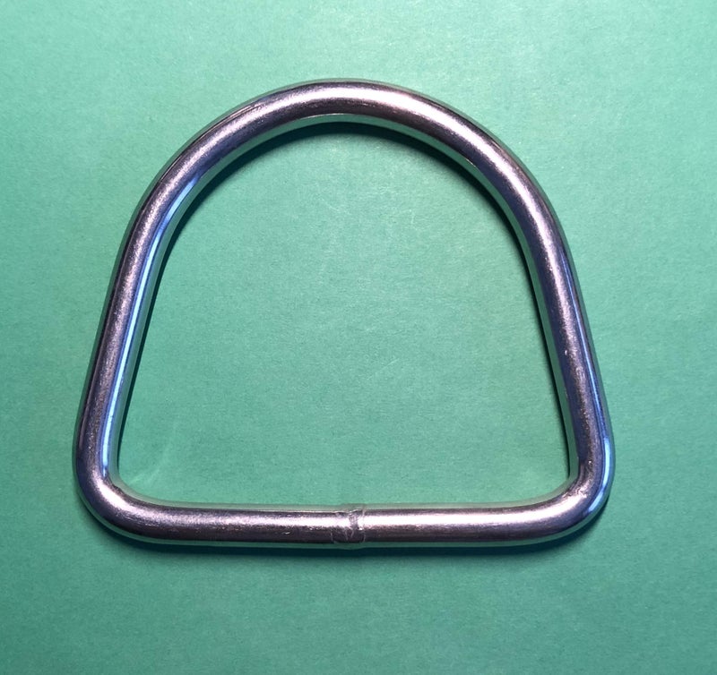 US STAINLESS Stainless Steel 316 D Ring Welded 8mm x 80mm ID (5/16" x 3 3/16") Marine Grade Dee - Image 2