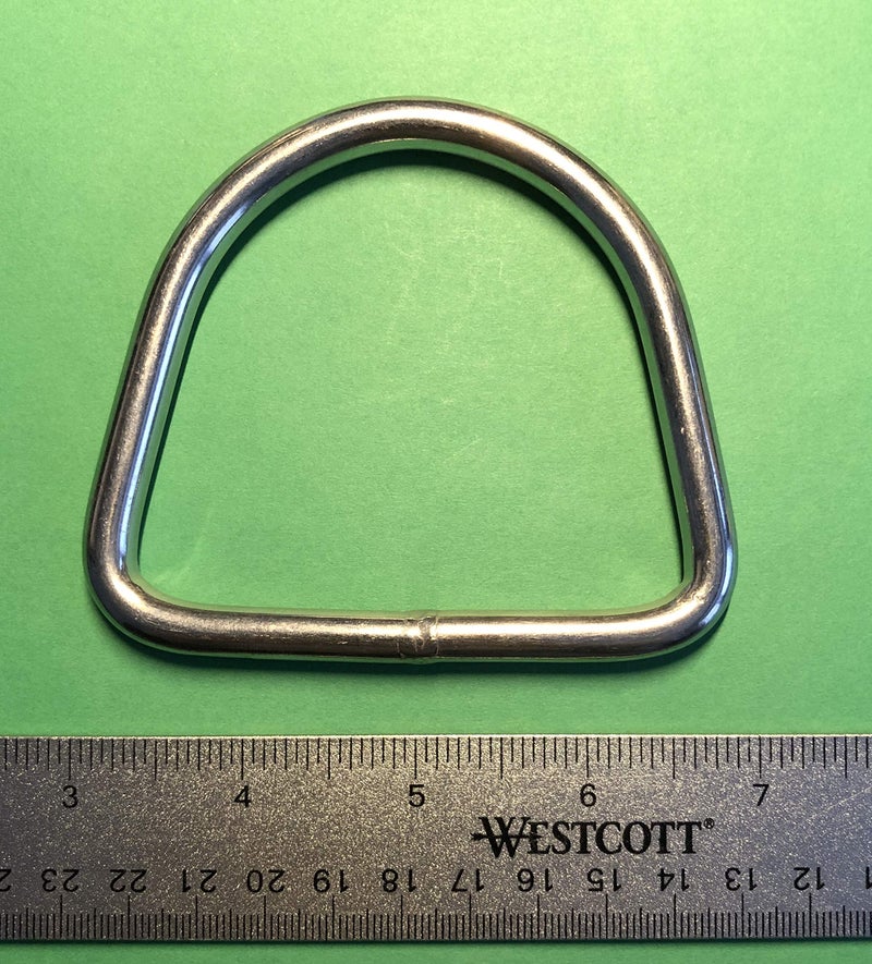 US STAINLESS Stainless Steel 316 D Ring Welded 8mm x 80mm ID (5/16" x 3 3/16") Marine Grade Dee - Image 5