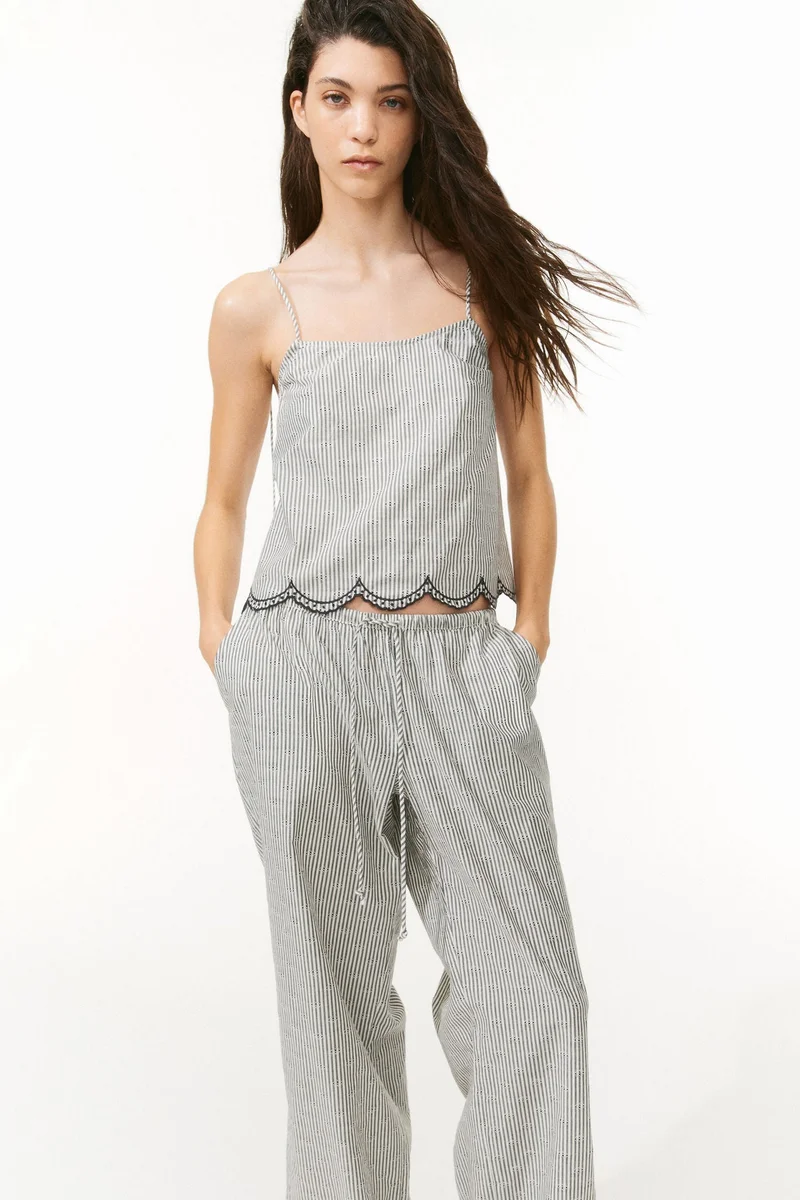 H&M Straight drawstring trousers