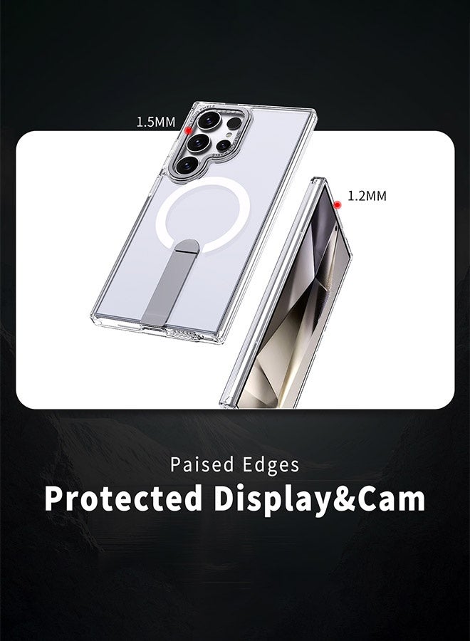 Samsung Galaxy S24 Ultra Magnetic MagSafe Case, Full Shockproof Protection,Translucent Matte Back, Slim Phone Cover with Strong Magnet for Galaxy S24 Ultra (Clear) - Image 4