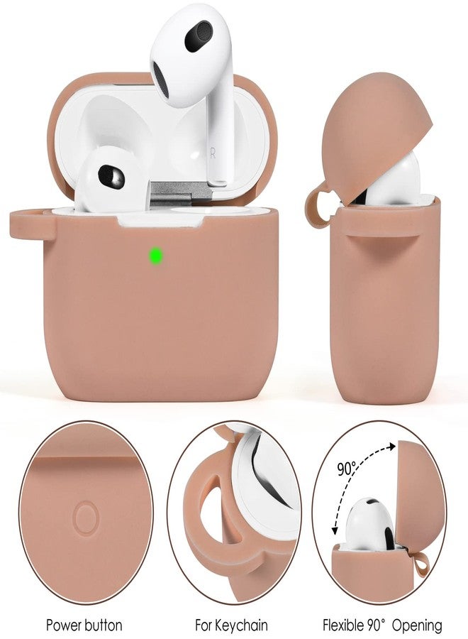 VISOOM Case for Airpods 3 Pink Airpods 3rd Cases 2021 Silicone for iPod 3 Earbuds Case Cover Women Wireless Charging Case with Accessories Girl Bling Keychain for Apple Ear Buds 3rd Generation - Image 3