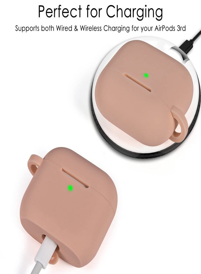 VISOOM Case for Airpods 3 Pink Airpods 3rd Cases 2021 Silicone for iPod 3 Earbuds Case Cover Women Wireless Charging Case with Accessories Girl Bling Keychain for Apple Ear Buds 3rd Generation - Image 5