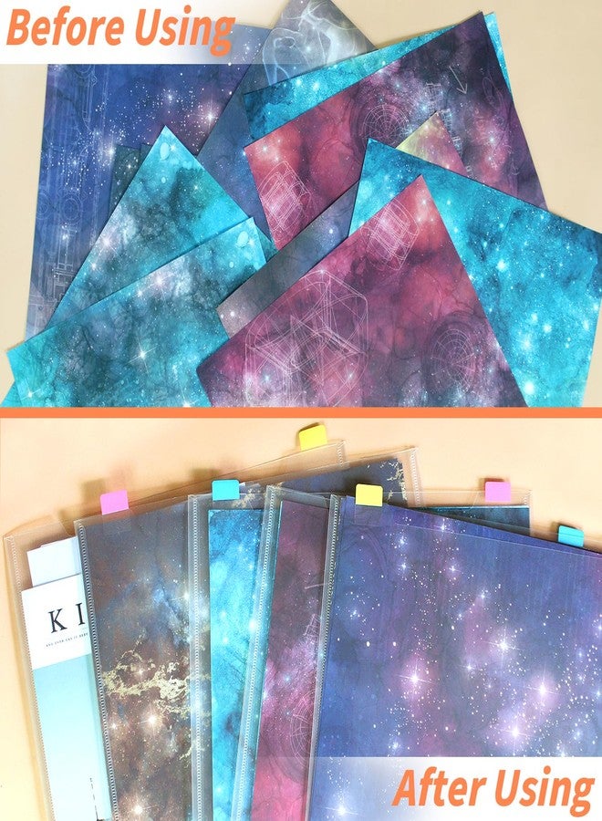 Anvin منظم تخزين ألبوم القصاصات أنفين 12 قطعة - ورق 12 × 12 بوصة مع 60 علامة فهرسة لاصقة، ملفات فردية مقاومة للماء لتحميل من الأعلى لفصل الورق - Image 4