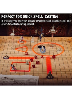 Area Of Effect Spell Templates Set Of 15 (Included Cube, Cone, Circle, And Line) Acrylic Aoe Damage Marker Tabtop Rpg Gaming Accessories For Dungeons And Dragons, Pathfinder, D&D