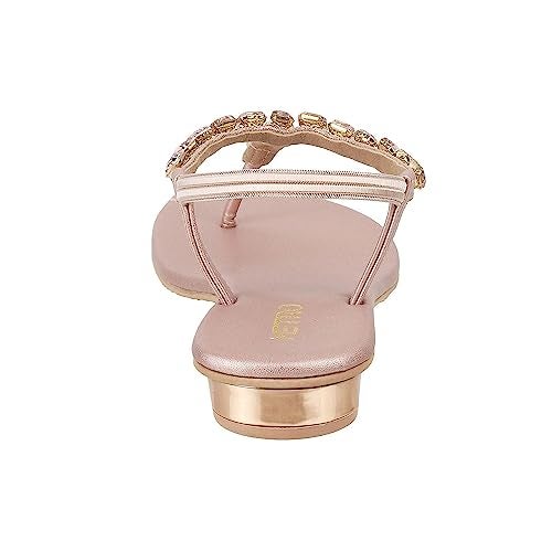 Metro Women Rose Gold Flat Fashion Sandal UK/4 EU/37 (35-323) - Image 4