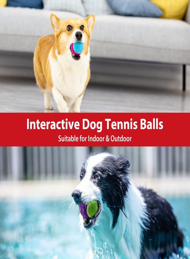 Gigwi Tennis Balls for Dogs, Squeaky Dog Tennis Balls for Exercise, High Bouncy Pet Ball Bright Colors 2.5 Inches, Interactive Funny Dog Toys for All Breeds of Dogs Indoor & Outdoor Dog Games, 5 Pack - Image 4