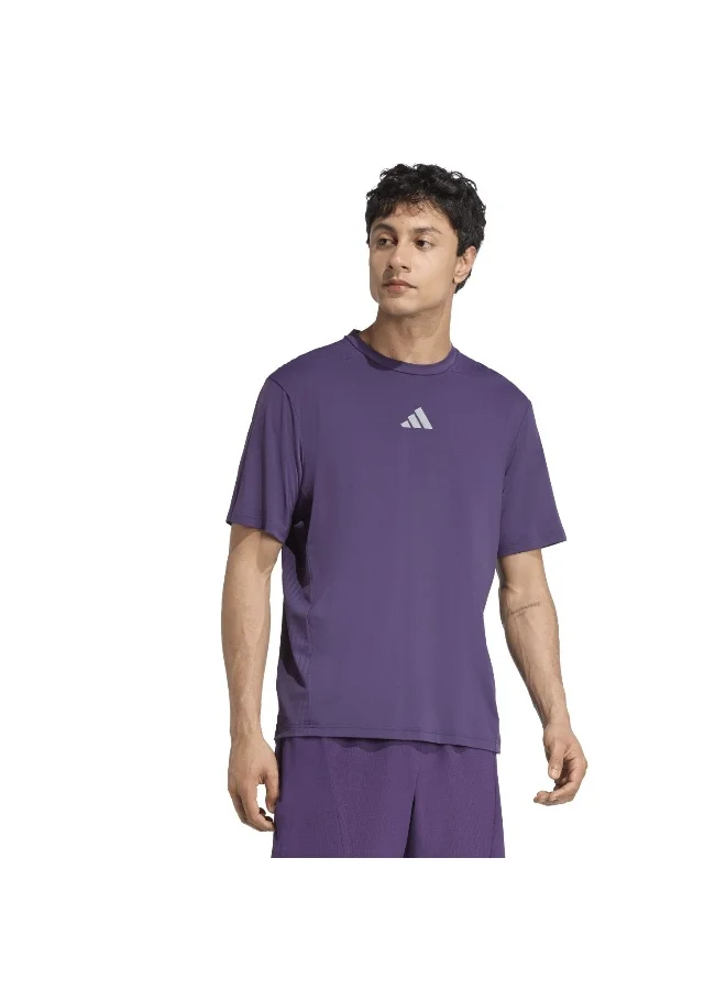 Adidas Adidas D4T Int. Tee Purple T-Shirt (Short Sleeve) T-Shirts For Men