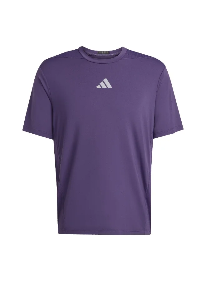 Adidas Adidas D4T Int. Tee Purple T-Shirt (Short Sleeve) T-Shirts For Men