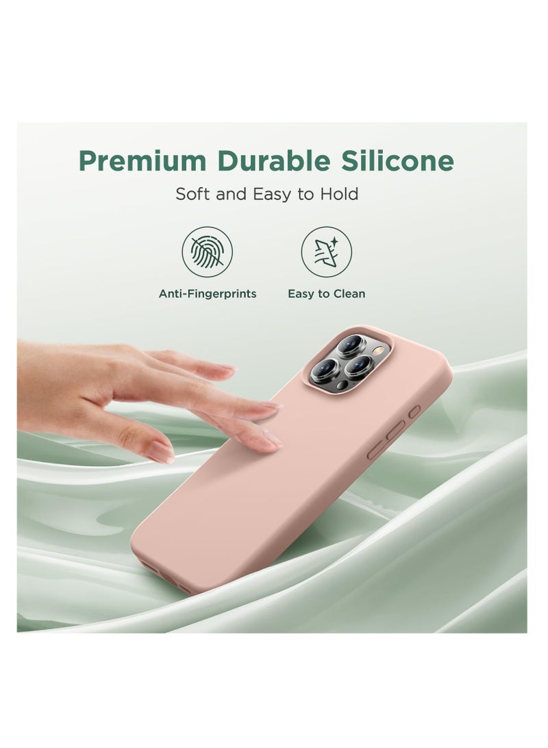 Aookay Compatible with iPhone 16 Pro Max Case, [Silky and Soft Touch Series] Premium Soft Liquid Silicone Rubber Full-Body Protective Bumper Case for iPhone 16 Pro Max (Sand powder) - Image 2