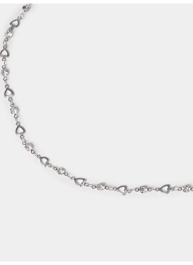 Styli Styli Embellished Heart Trail Necklace