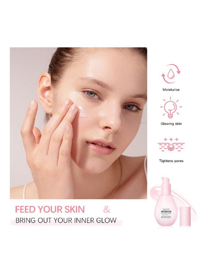 wenfeng Watermelon Niacinamide Facial Serum,Pore Minimizer & Niacinamide Glow Serum,Makeup Primer,Lightweight Facial Serum & Priming Liquid Highlighter(75ml)  - Image 4