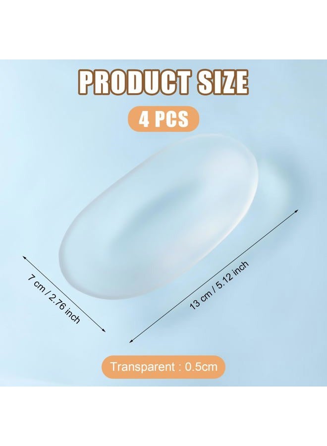 SAVITA 2 Pairs Silicone Shoulder Pads, Invisible Non-Skidding Shoulder Push-Up Pads Reusable Shoulders Enhancer Sticky Pad for Women Clothing (Transparent)  - Image 2