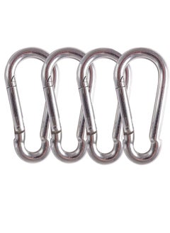 Generic Heavy duty 3.5" grommets and 660 lbs weight capacity per clip Attached with strong rubber click-on hook for hammock, punching bags, swing chairs, gym 4pcs  - Image 1