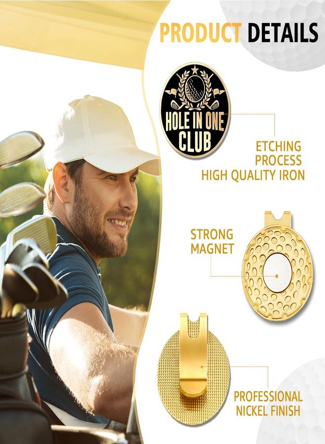 rofiowa Hole in One Club Black Gold Golf Ball Marker with Hat Clip, Funny Golf Accessories for Men Women, Christmas Father's Day Birthday Gifts for Golf Fan Golfer, Novelty Golf Gifts - Image 3