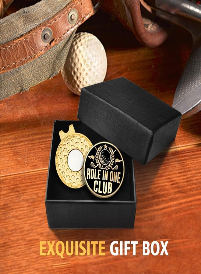 rofiowa Hole in One Club Black Gold Golf Ball Marker with Hat Clip, Funny Golf Accessories for Men Women, Christmas Father's Day Birthday Gifts for Golf Fan Golfer, Novelty Golf Gifts - Image 5