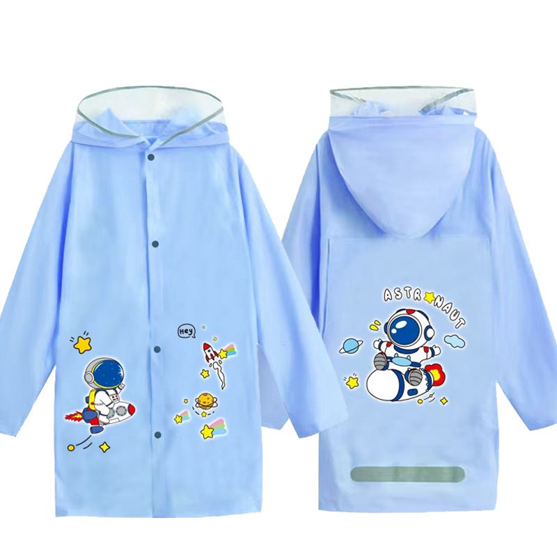 Kidsren'S Whole Body Primary And Secondary School Students' Enlarged Schoolbags Baby Ponchos Thickeneded Long Waterproof Kindergarten Raincoats - Image 1