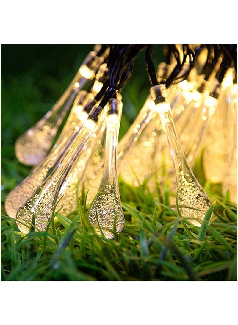 ACLIX Fairy Garland 30 LED  Water drop Ball String Lights For Christmas Tree Wedding Home Indoor Decoration Valentine's Day Yellow 5M - Image 4