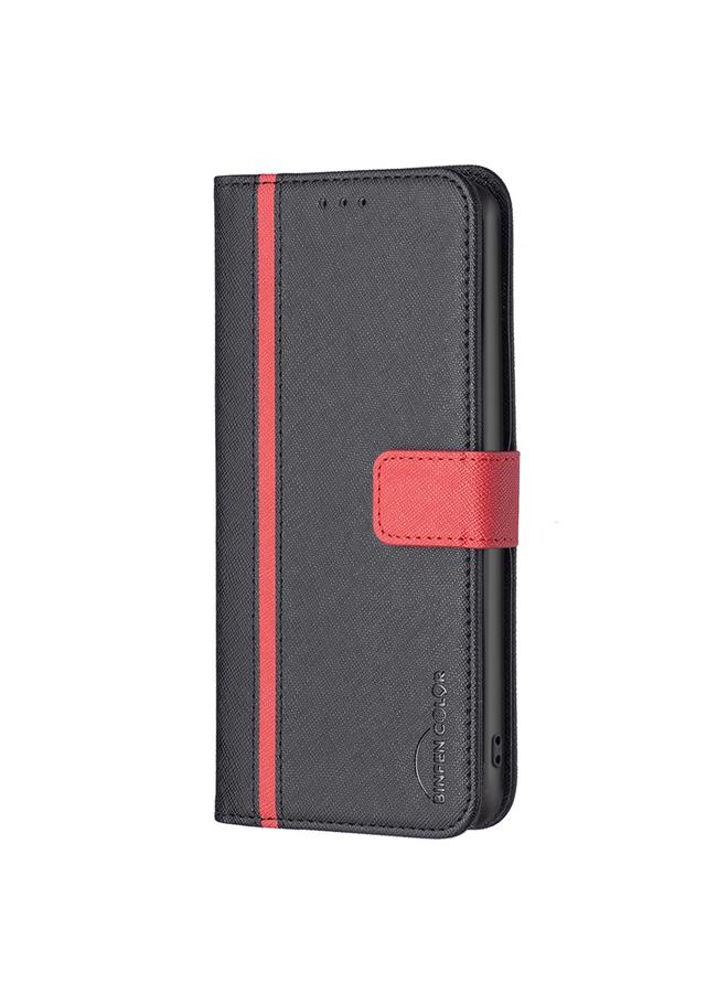 S-TOP Case For iPhone 11 Pro BF13 Color Matching Cross Texture Leather Phone Case - Image 2