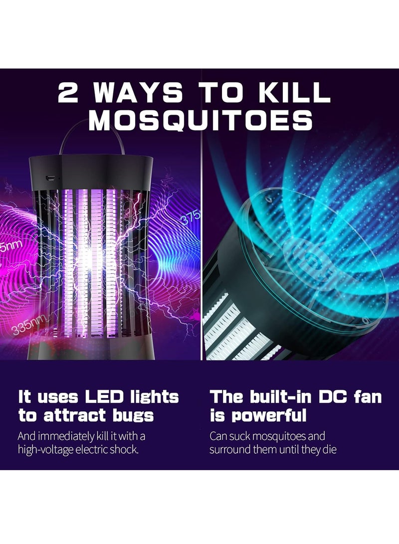 Necomi Mosquito Light, Portable USB Electronic Rechargeable Mosquito/Insect Killer for Summer Travel, Outdoor Camping, Yard, Home & Garden, Indoor Mosquitoes (Black) - Image 3