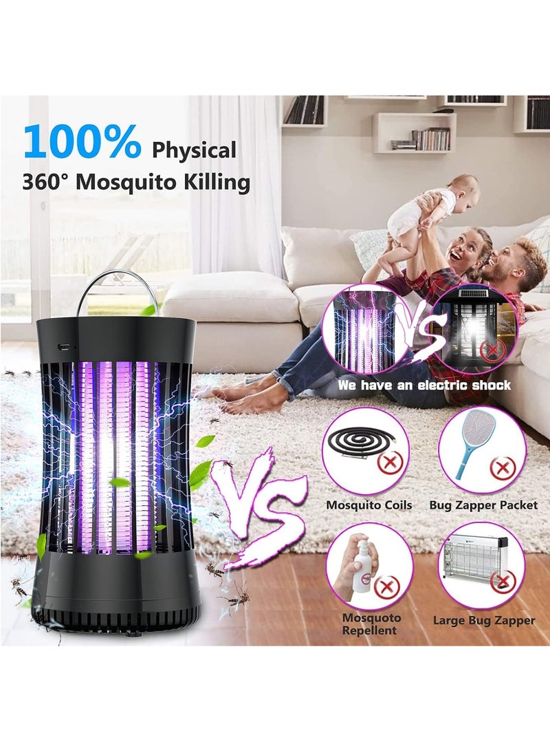 Necomi Mosquito Light, Portable USB Electronic Rechargeable Mosquito/Insect Killer for Summer Travel, Outdoor Camping, Yard, Home & Garden, Indoor Mosquitoes (Black) - Image 2