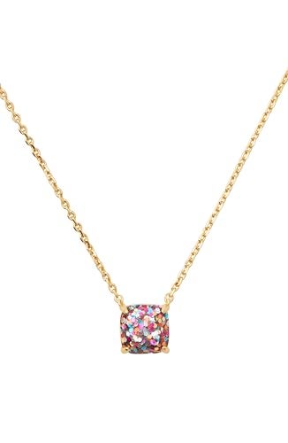 kate spade new york Mini Small Square Pendant, Multi Glitter, One Size - Image 1