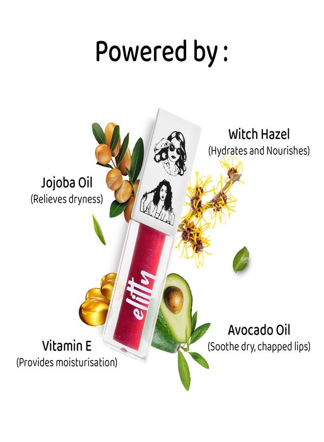 Elitty Jelly Lips- Mauve Lip Gloss for High Shine, Glossy Finish & Hydrating Lips with Jajoba Oil & Vitamin E | Vegan & Cruelty-Free, Pretty Savage (4 ML) - Image 4