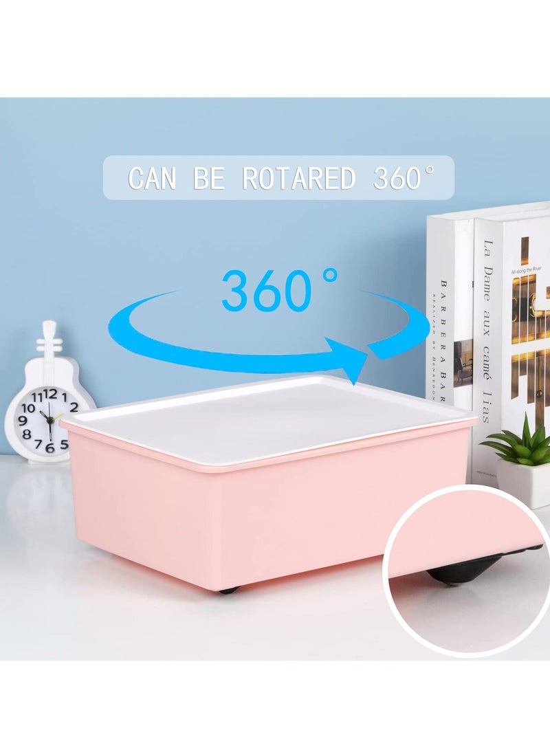 16 Pcs Mini Casters Wheels, Self-Adhesive Stainless Steel Paste Universal Wheel 360 Degree Rotation Storage Box Furniture Bins Bottom Trash Can Caster, Black - Image 2