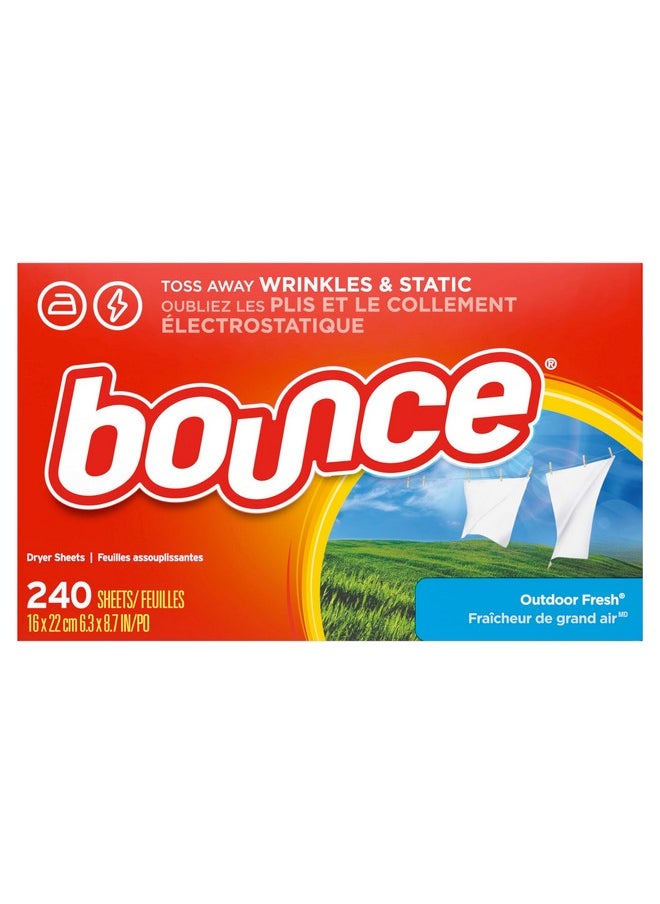 Bounce Fabric Softener Sheets, Outdoor Fresh, 240 Count  - Image 1
