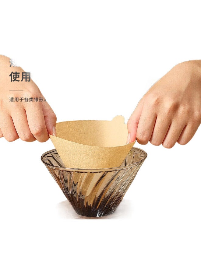 Mongdio Coffee Filter Paper, V60 Drip-Style Pour-Over Coffee Filter Paper, Type 02, 100 Pieces, For 2-4 Servings - Image 3