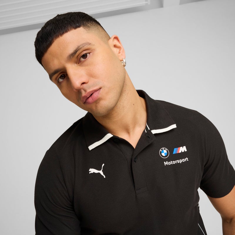 PUMA BMW M Motorsport Mens Black Polo Shirt - Image 2
