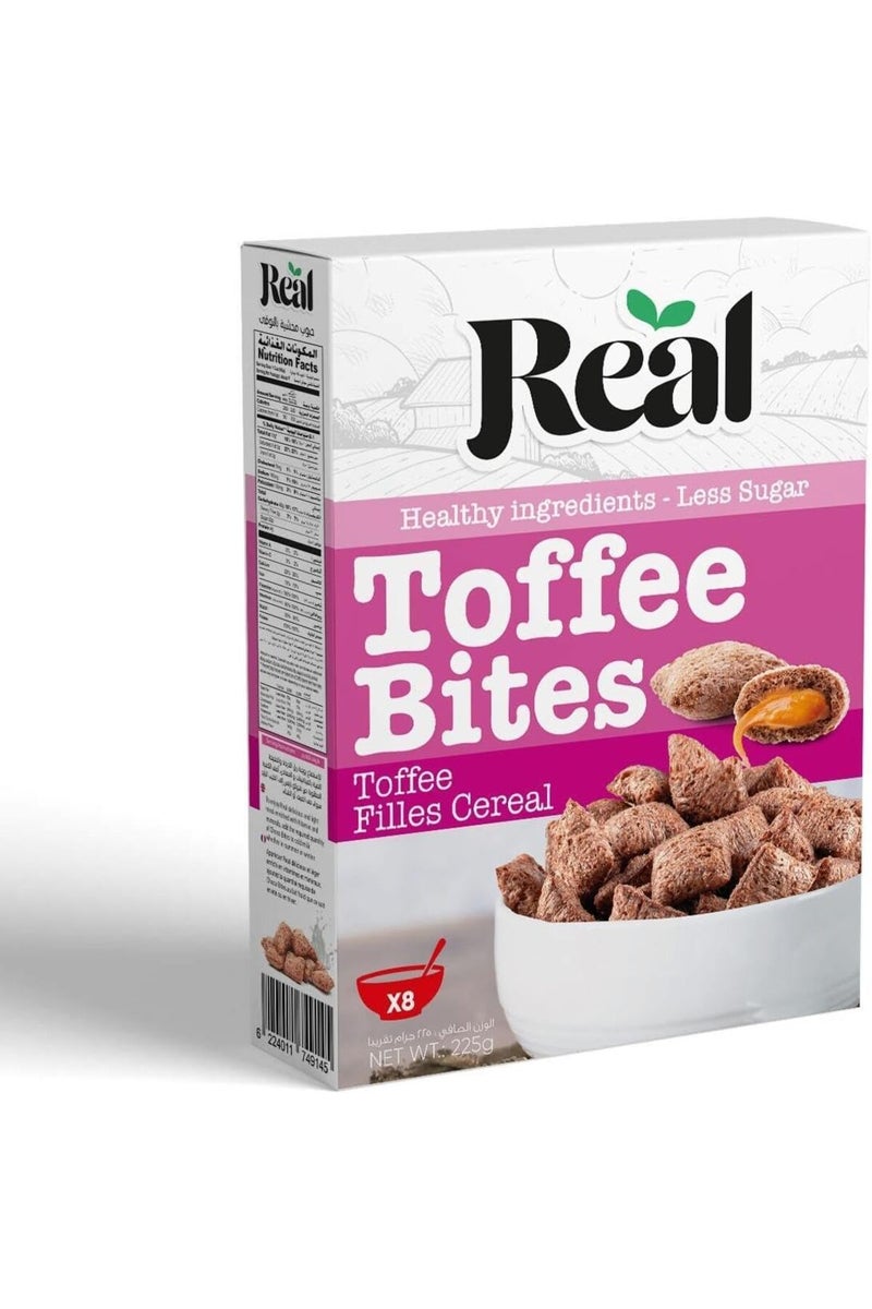 Real وسائد حقيقية من توفي الحبوب - وجبة خفيفة مملوءة بالتوفي المقرمش، سكر أقل، 225 جرام (عبوة من 3)  - Image 2