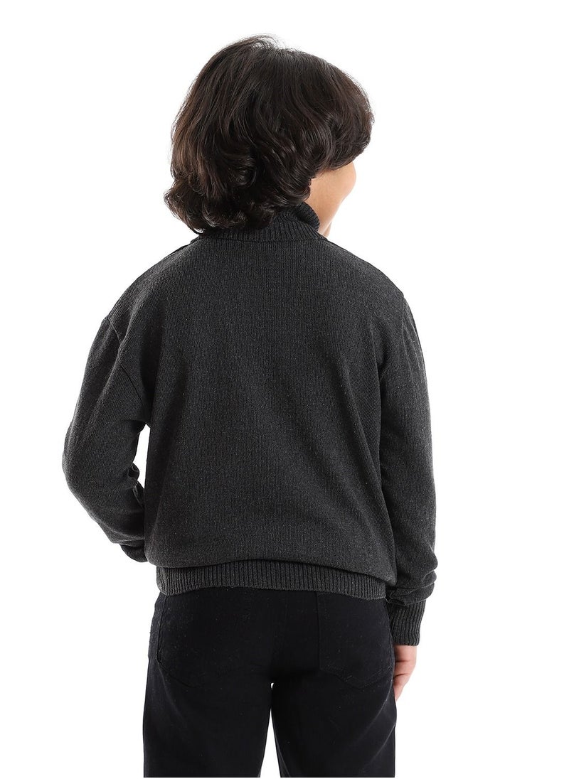 Caesar BOYS Wool Pullover With  High Neck  - Image 4