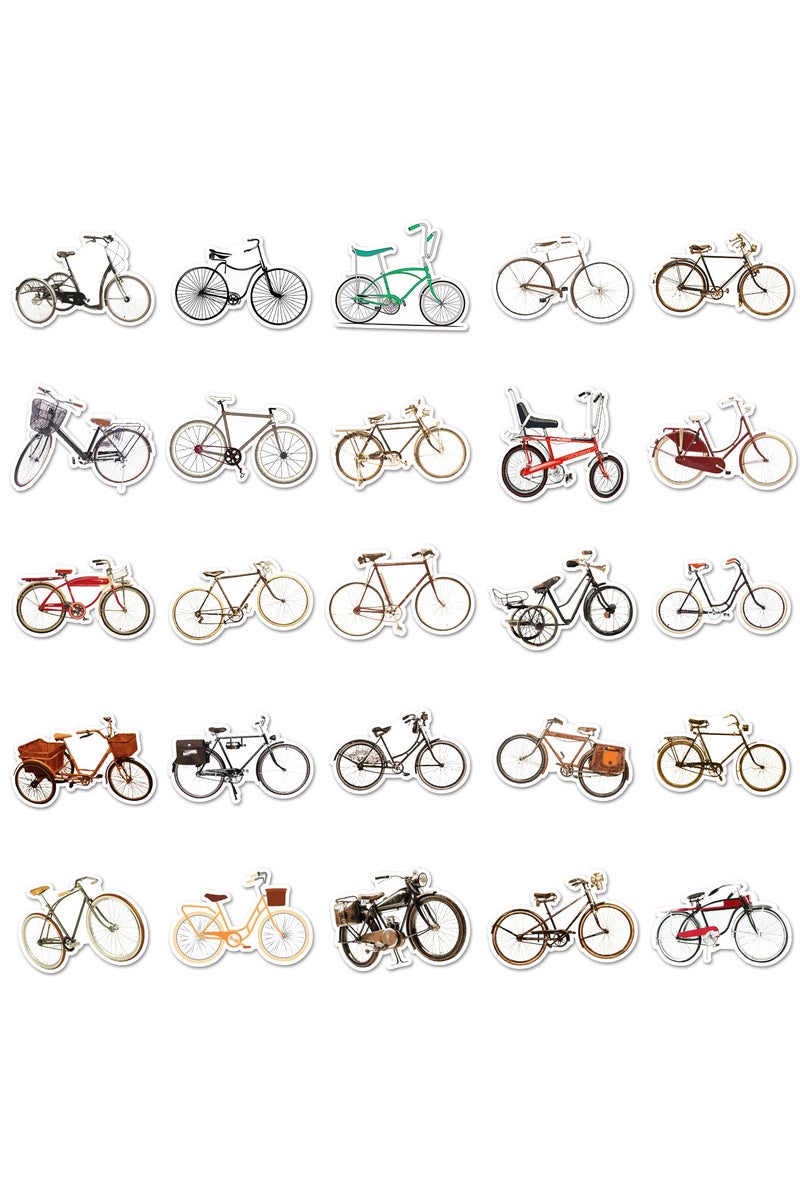 ORAINBOW 50 Pcs Bicycle Stickers Cute Aesthetic Cool Bike Sticker for Laptop Luggage Scrapbook Cars Helmet Water Bottle Computer Phone Guitar Vinyl Waterproof Funny Stickers for Teens Kids Adults - Image 4