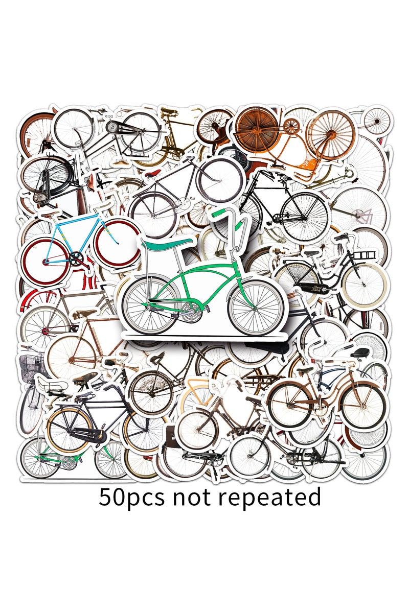 ORAINBOW 50 Pcs Bicycle Stickers Cute Aesthetic Cool Bike Sticker for Laptop Luggage Scrapbook Cars Helmet Water Bottle Computer Phone Guitar Vinyl Waterproof Funny Stickers for Teens Kids Adults - Image 3