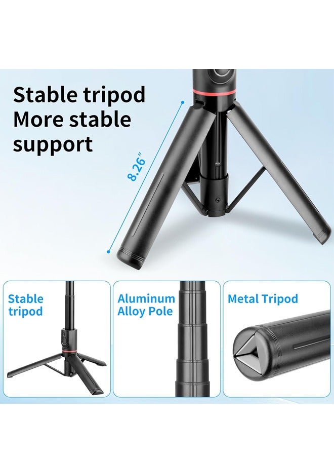 PADOM بادوم لحامل ثلاثي القوائم ماغسيف لهاتف آيفون 41" عصا سيلفي مع جهاز تحكم عن بعد، حامل ثلاثي القوائم لتسجيل الفيديو، حامل ثلاثي القوائم للهاتف المحمول - Image 4