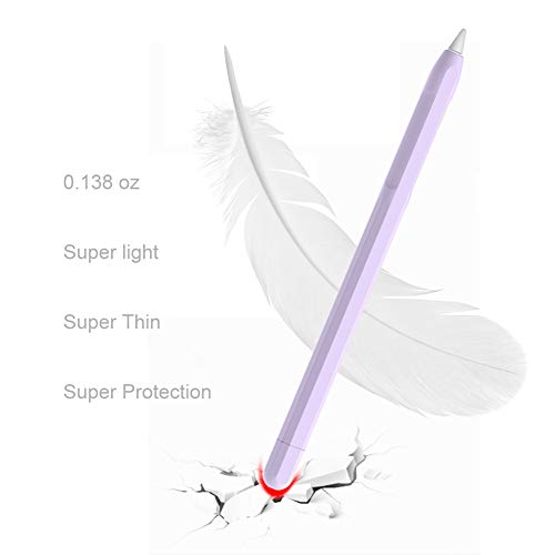 YINVA Apple Pencil 2nd Gen Case with Grip & Protective Nib Cover (Purple) - Image 3