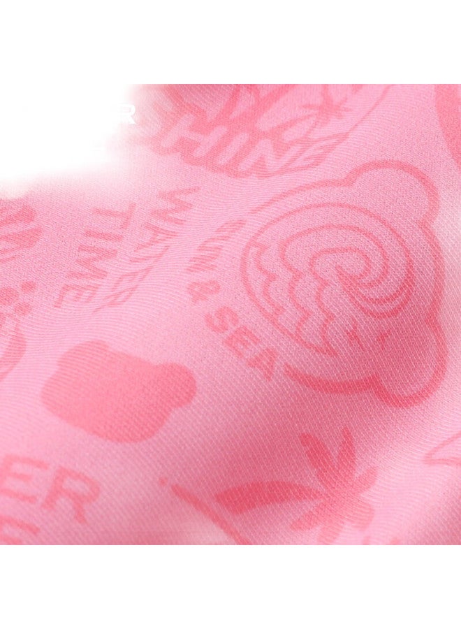WATERTIME Swimming Cap For Women And Men, Adult Fabric Cap, Comfortable Non-Binding Printed Fabric Cap, Cloud White - Image 1