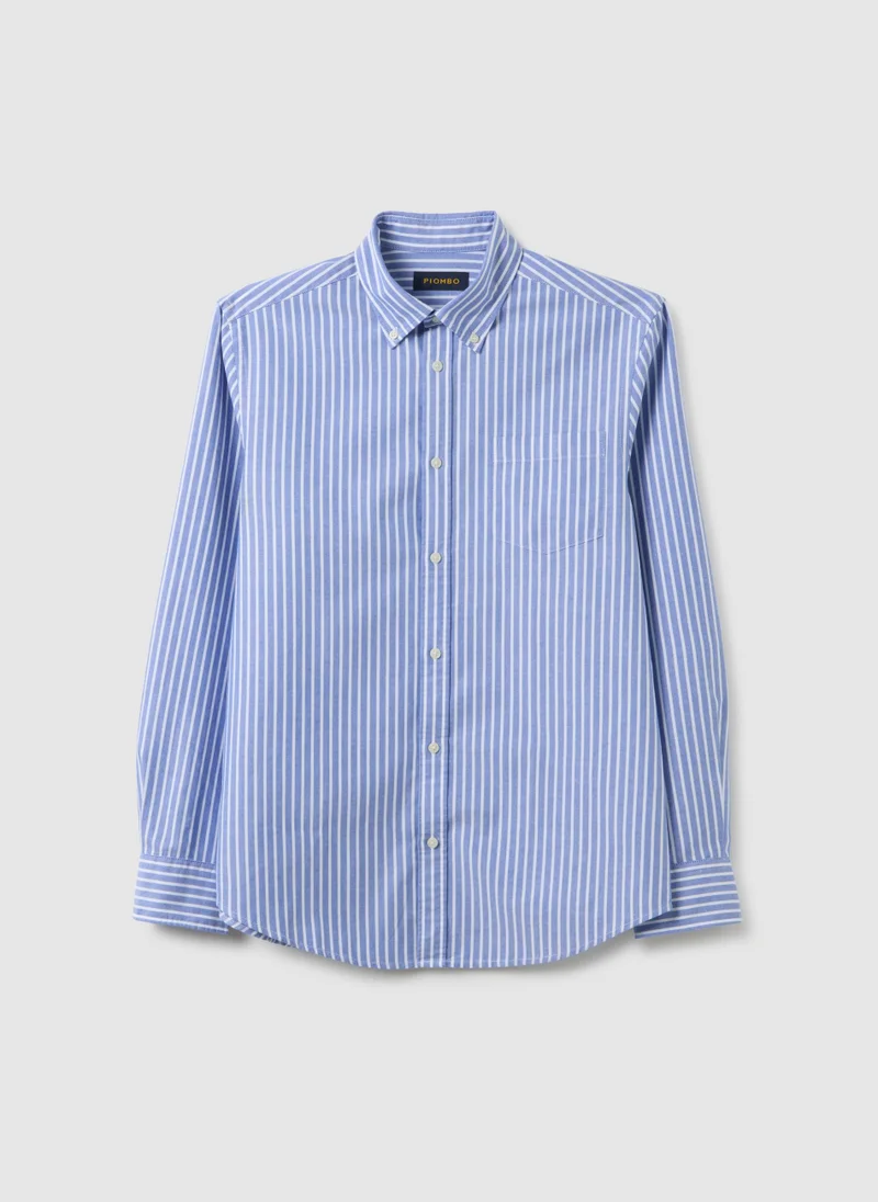 او في اس MULTICOLOUR REGULAR FIT PURE COTTON SHIRT