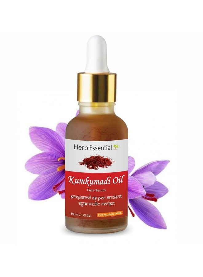 Herb Essential Kumkumadi Face Serum Oil for Glowing Skin and Even Complexion Made with Potent Herbs Ideal for All Skin Types - 30Ml - Image 1