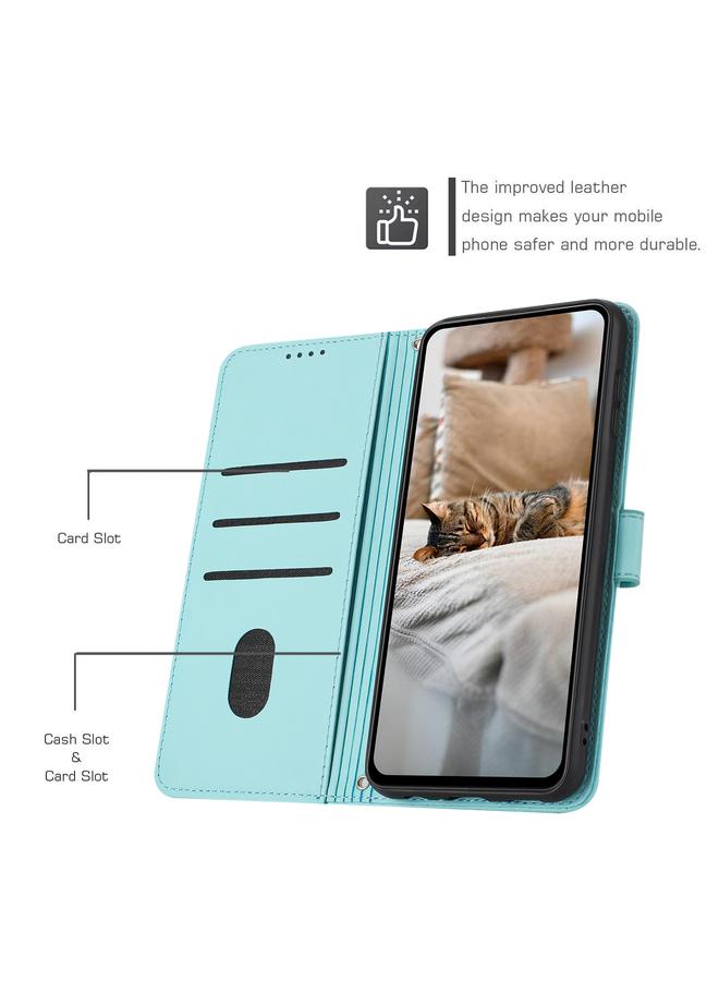 S-TOP Case For Redmi Note 12 5G Global Embossed Kitten Phone Leather Case with Lanyard - Image 4