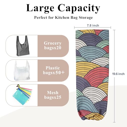 TOGETRUE Plastic Bag Holder, Wall Mount Grocery Bag Organizer and Dispenser for Home and Kitchen - Image 4