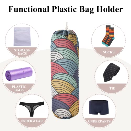 TOGETRUE Plastic Bag Holder, Wall Mount Grocery Bag Organizer and Dispenser for Home and Kitchen - Image 3