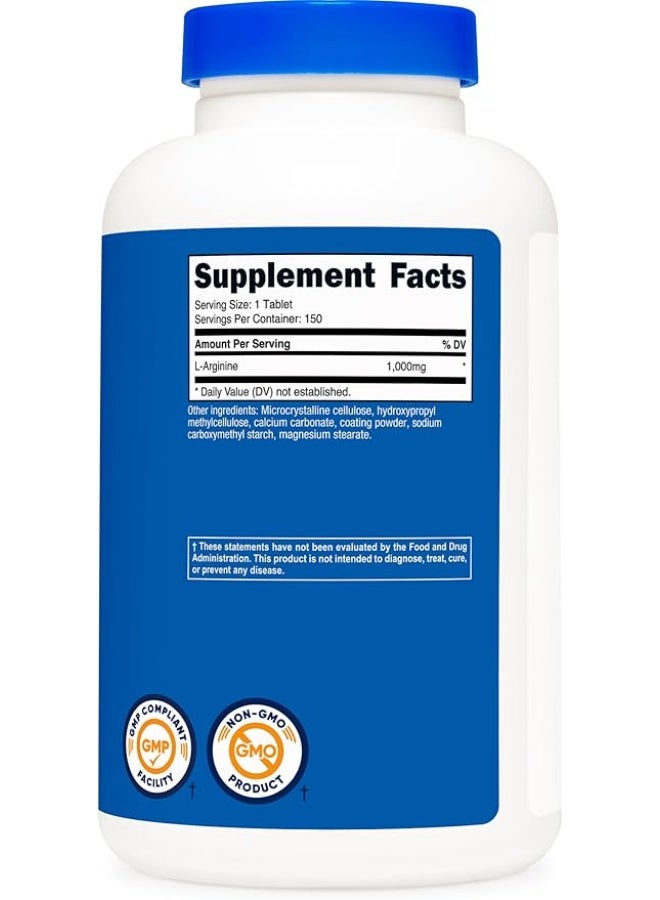 Nutricost, L-Arginine, 1,000 mg, 150 Tablets - Image 2